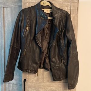 Michael Kors Dark Brown Leather Jacket